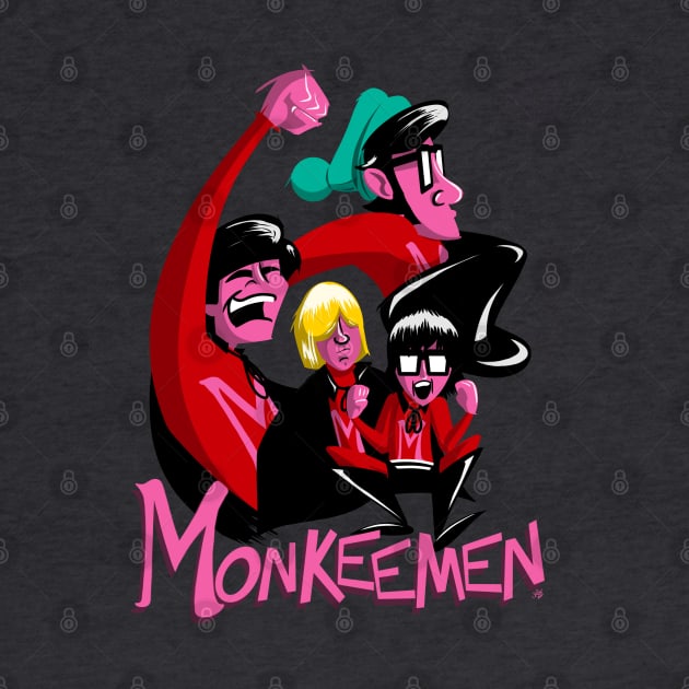 Monkee Men Pop Art by UzzyWorks